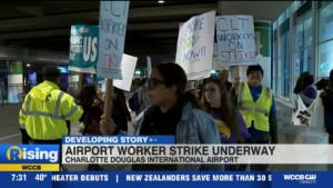 Airport Worker Strike At Charlotte Douglas International