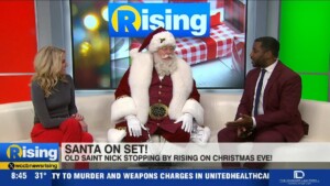 Santa Visits Rising Ahead Of His Big Day