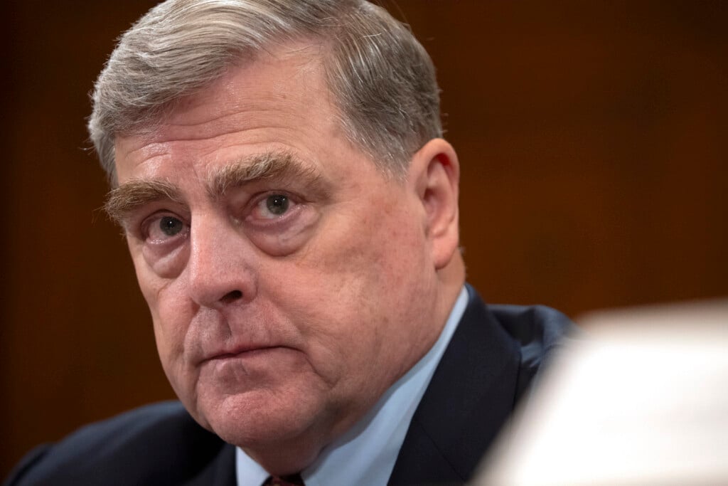 Retired Gen. Mark Milley, the former chairman of the Joint Chiefs of Staff, appears before the House Foreign Affairs Committee about the U.S. withdrawal from Afghanistan on Capitol Hill, Tuesday, March 19, 2024, in Washington. (AP Photo/Mark Schiefelbein, File)