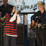 Billie Eilish, left, performs with Billie Joe Armstrong of Green Day during the FireAid benefit concert on Thursday, Jan. 30, 2025, at The Forum in Inglewood, Calif. (AP Photo/Chris Pizzello)