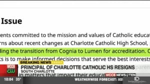 Principal Of Charlotte Catholic Hs Resigns