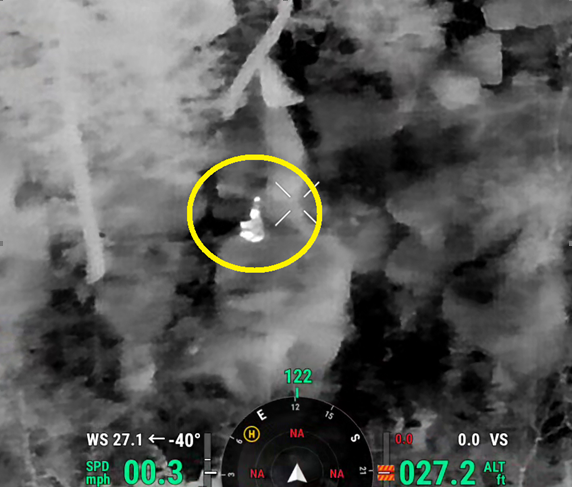 Drone locates missing hiker in Crowders Mountain State Park (Photo from GCPD drone)