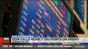 Dow Drops Nearly 750 Points