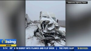 Semi Truck Crashes With Cargo Full Of Eggs