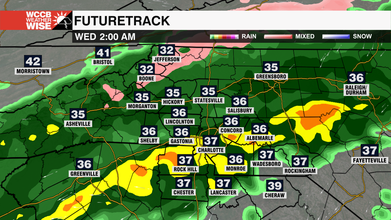 Waves of cold rain and mountain ice continue through Thursday - WCCB ...