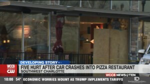 Five People Hurt After Car Crashes Into South Clt Pizza Restaurant
