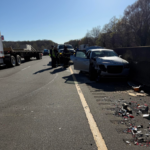 Wreck on I-85 closes southboud lanes. Pic from Gaston Emergency Medical Services.