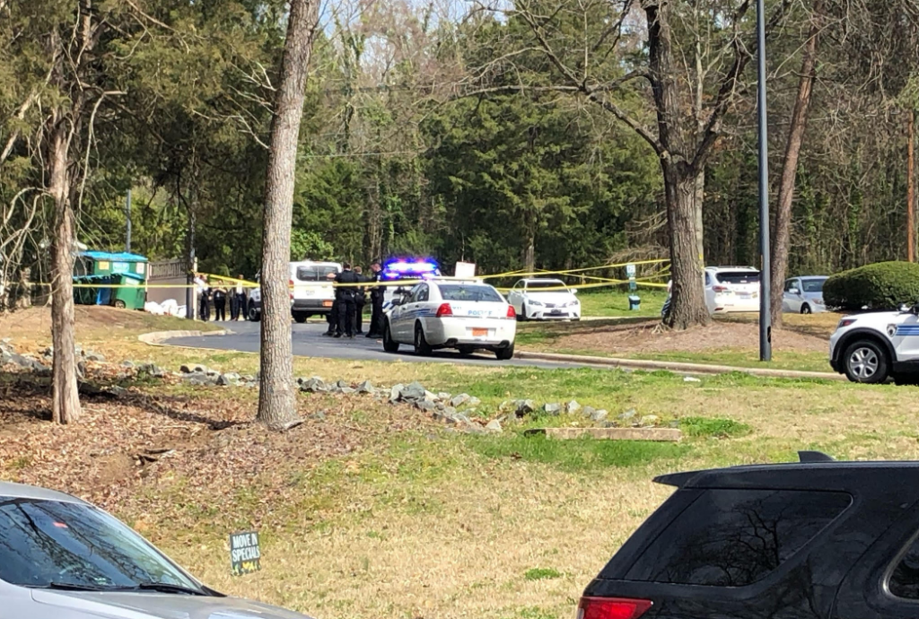 One person is dead following a shooting in the parking lot of the Mallard Green apartments.