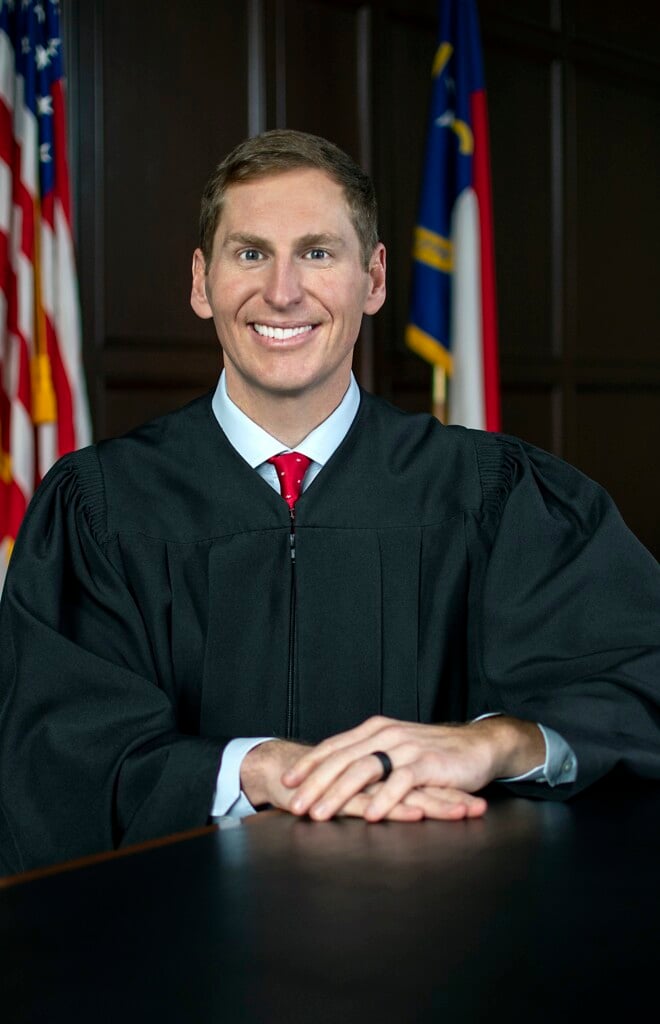 This photo shows North Carolina Court of Appeals Judge Jefferson Griffin. (North Carolina Administrative Office of the Courts via AP, File)