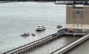 A helicopter crashed Thursday into the Hudson River just off Manhattan.