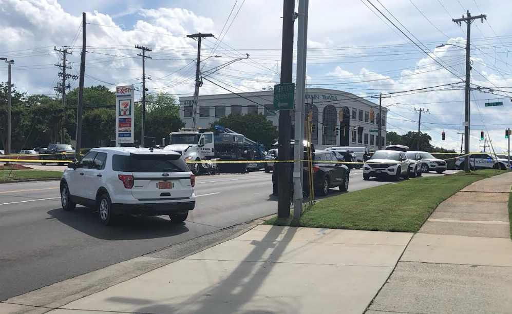 A bicyclist died after a crash with a vehicle on East Woodlawn Road Friday.