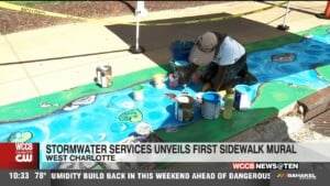 Stormwater Services Unveils First Sidewalk Mural