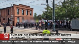 Cmpd Deploys Pepper Spray, Makes Two Arrests