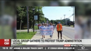 Local Group Protests Trump's Spending Bill