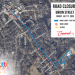 2025 Streetlight 5k Road Closure Map