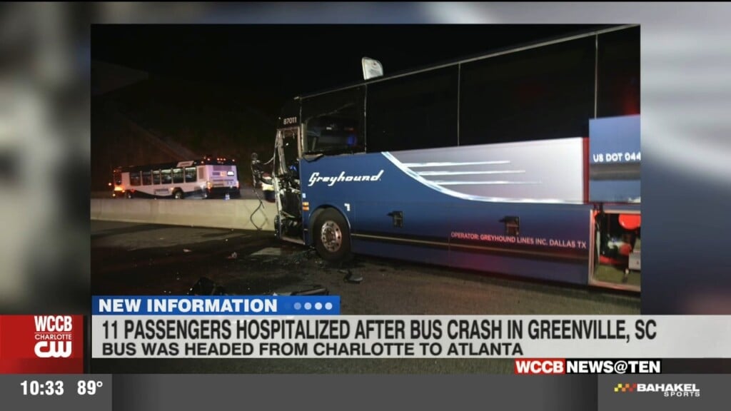 11 Passengers Hospitalized After Bus Crashes In Greenville, Sc