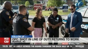 Monroe Pd Officer Welcomed Back To Work