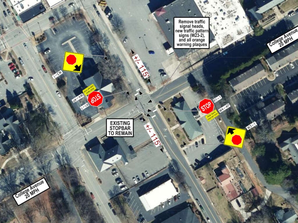 Lenoir Traffic Signal Removed