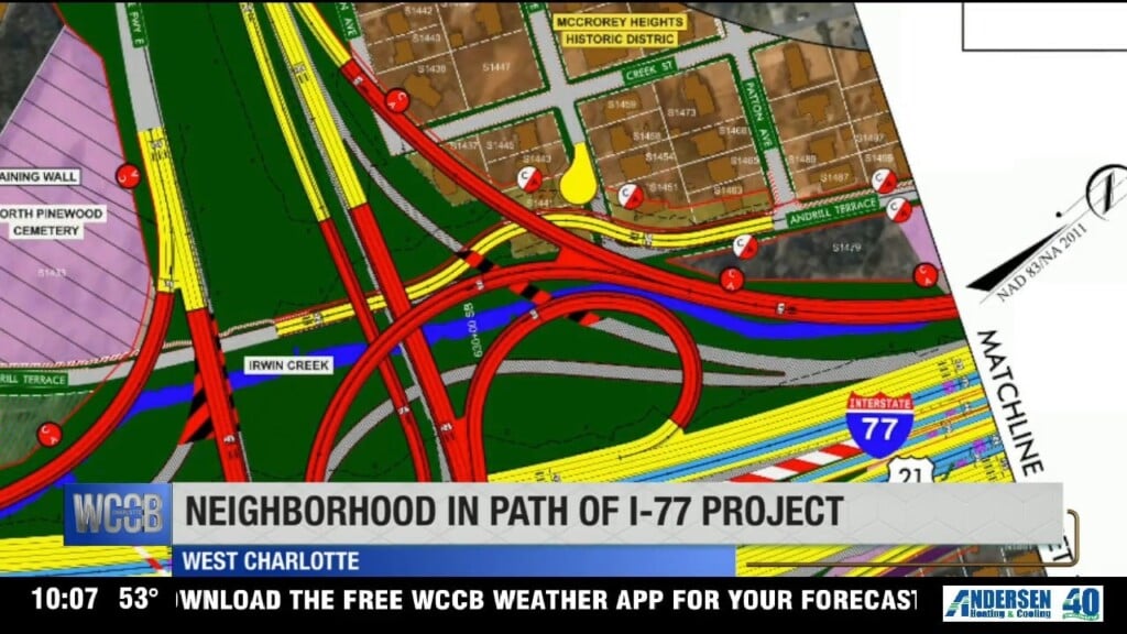 Neighborhood In Path Of I 77 Project