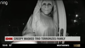 Creepy Masked Trio Terrorizes Family