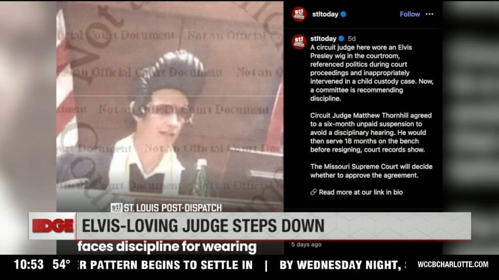 Judge Disciplined For Wearing Elvis Costume To Work