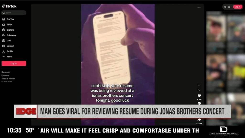 Man's Resume Reviewed At Jonas Brothers Concert