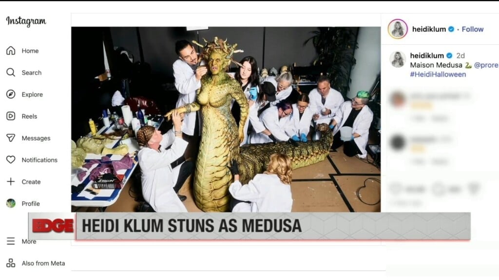 Heidi Klum Stuns As Medusa
