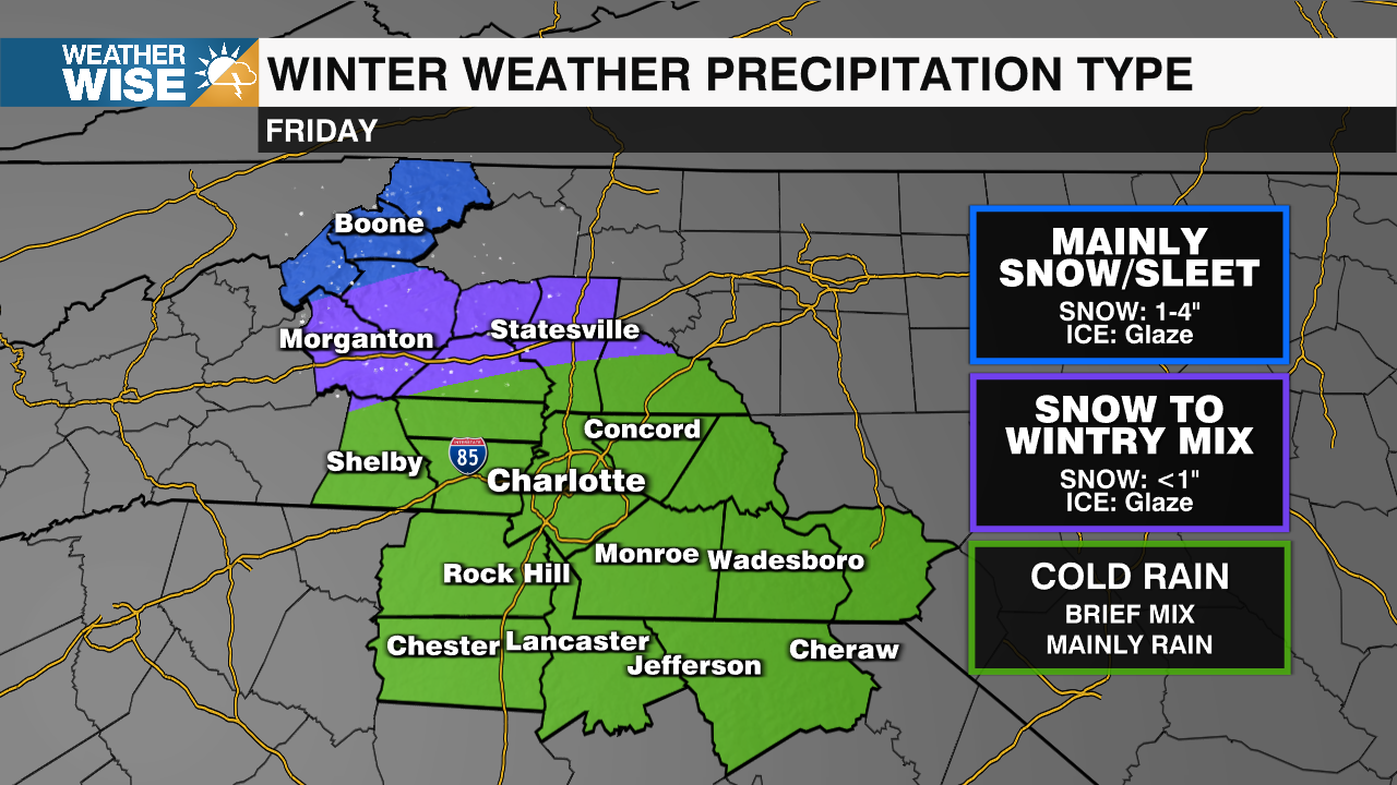 Winter Weather could impact parts of the Carolinas on Friday - WCCB ...