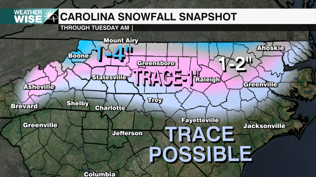 Snowfall Snapshot Carolinas Manual Gerald 1