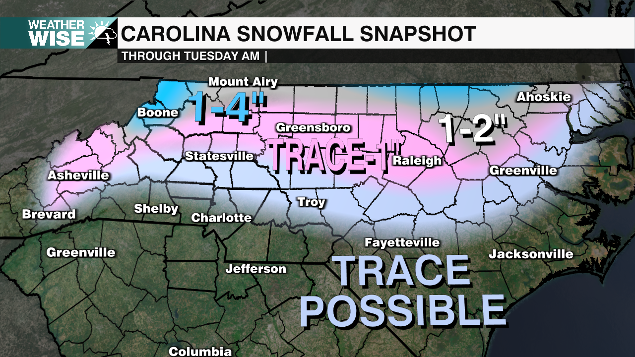 Snow for some on Monday - WCCB Charlotte