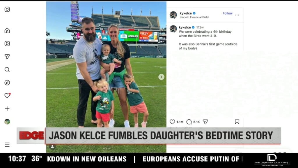 Jason Kelce's Wife Furious With His Bedtime Story For Their Kids