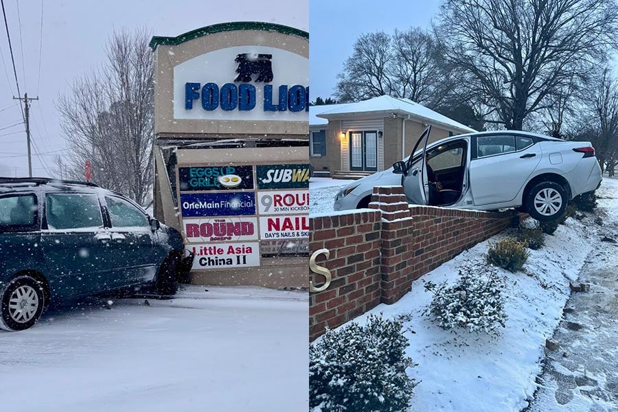 Gastonia Snow Crashes