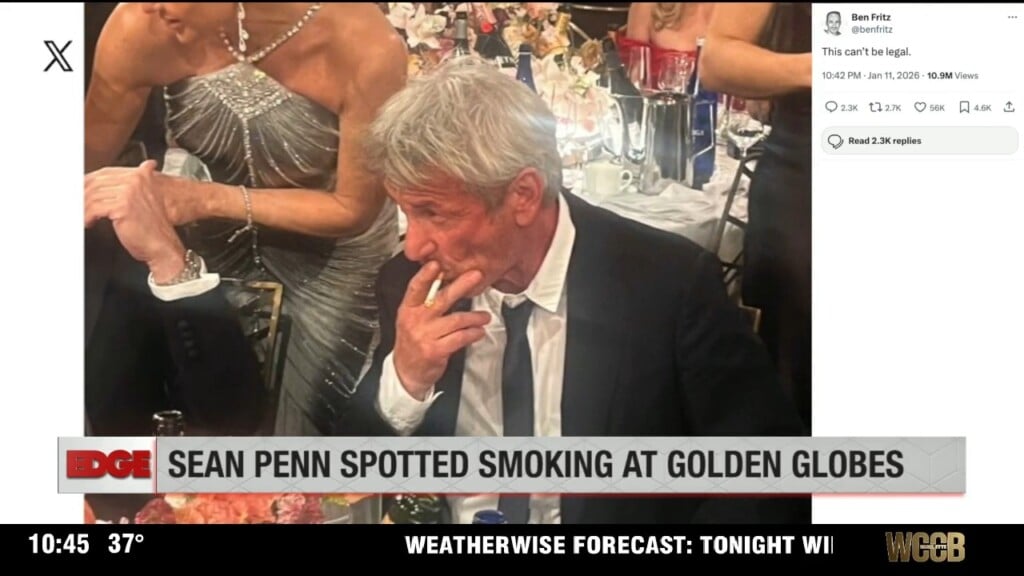 Sean Penn Spotted Smoking Inside The Golden Globes