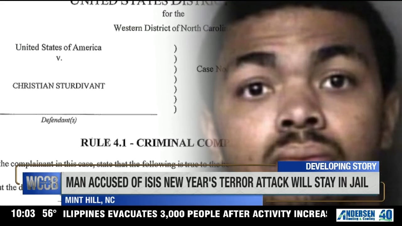 MAN ACCUSED OF ISIS NEW YEAR'S TERROR ATTACK WILL STAY IN JAIL - WCCB ...