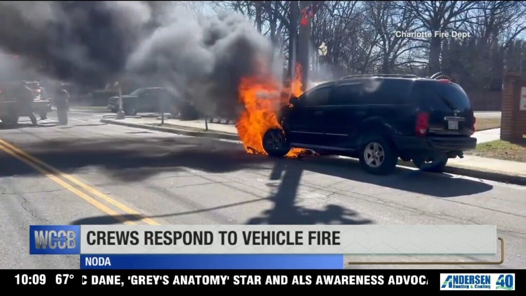 Suv Catches On Fire In Noda