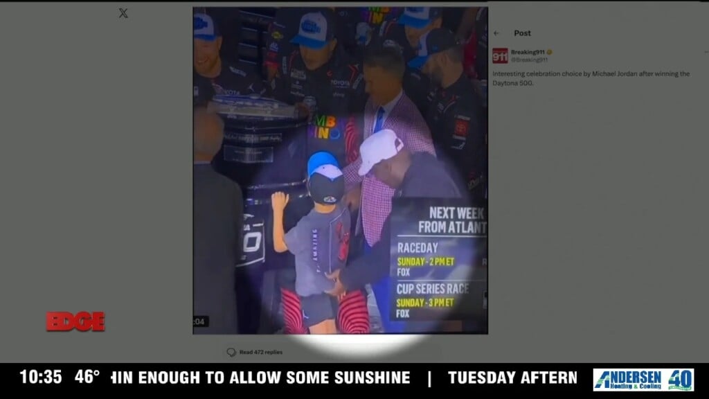 Michael Jordan's Bizarre Interaction With Kid In Victory Lane