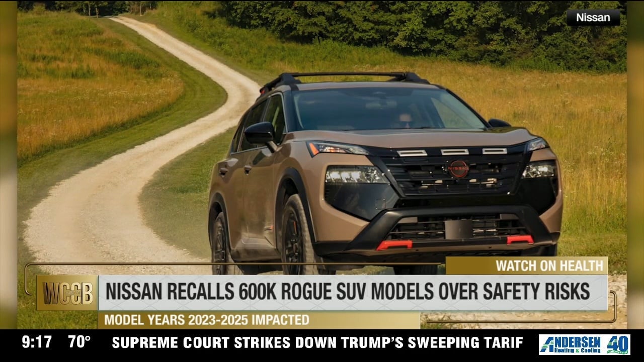 Nissan recalls 600k Rogue SUV models over safety risks