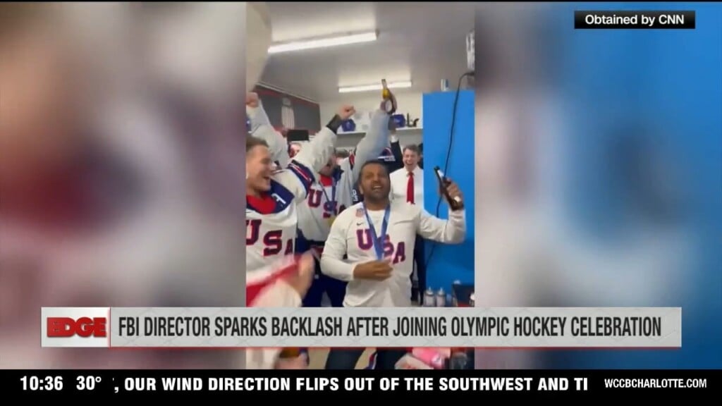 Kash Patel Celebrates With Usa Hockey Team