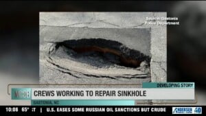 Crews Working To Repair Sinkhole In Gastonia