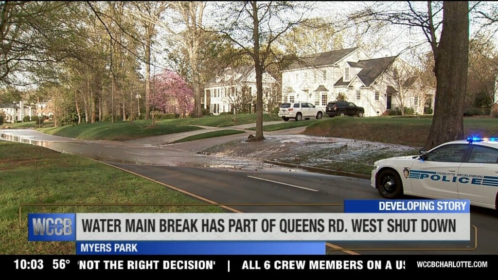 Water Main Break In Myers Park