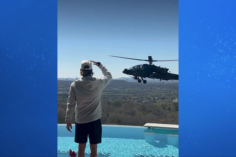 Army Helicopters At Kid Rocks House