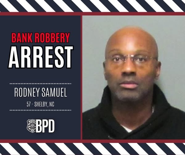 Belmont Bank Arrest, Rodney Samuel