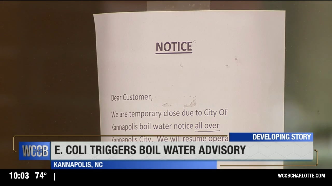 Boil water advisory issued for Kannapolis area residents after E. coli ...