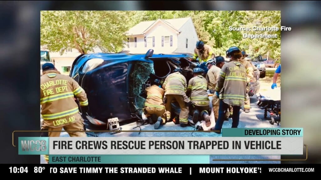 Fire Crews Rescue Person Trapped In Vehicle