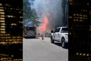 Matthews Gas Line Break And Fire
