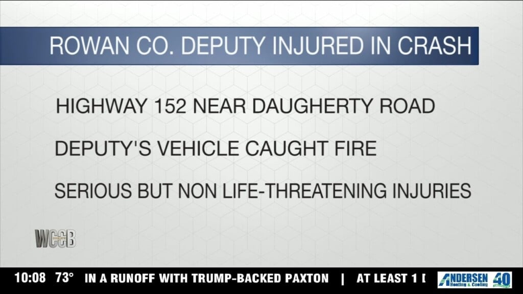Rowan Co. Deputy Injured In Crash