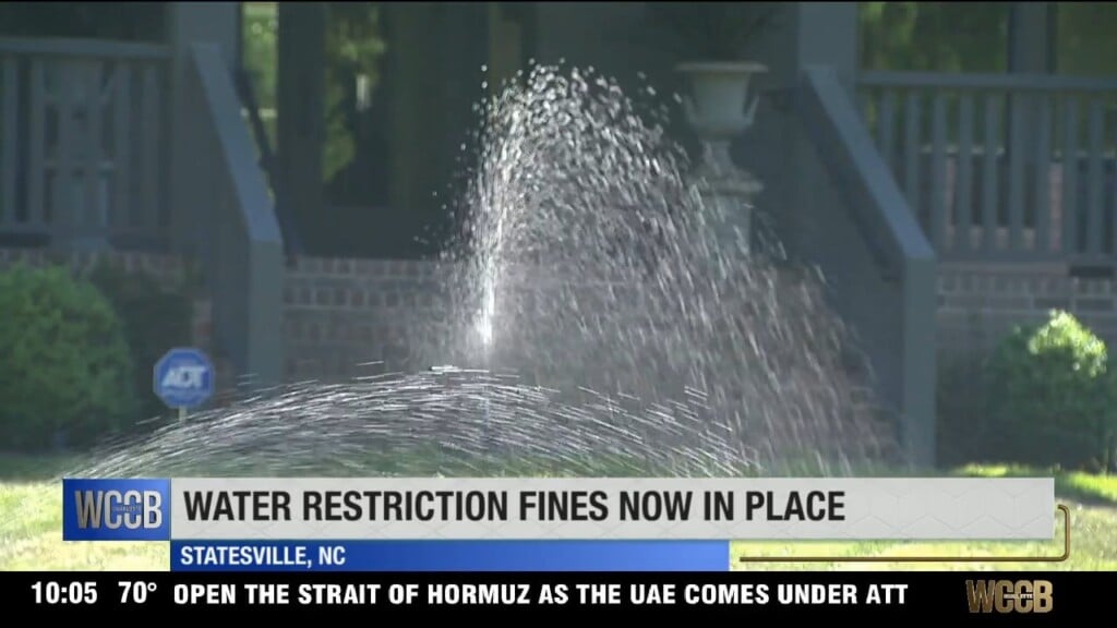 Water Restriction Fines Now In Place