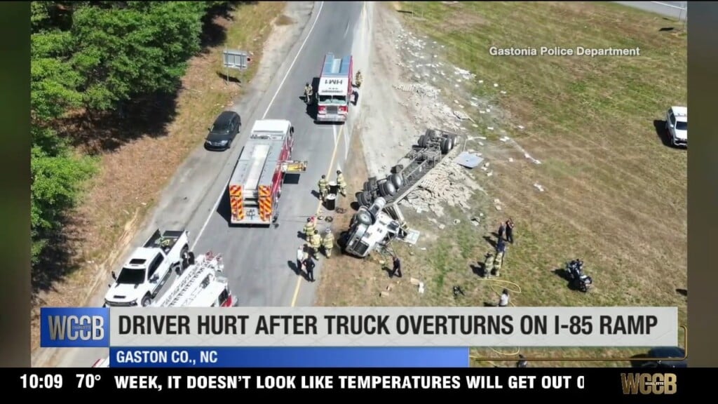 Driver Hurt After Truck Flips Over