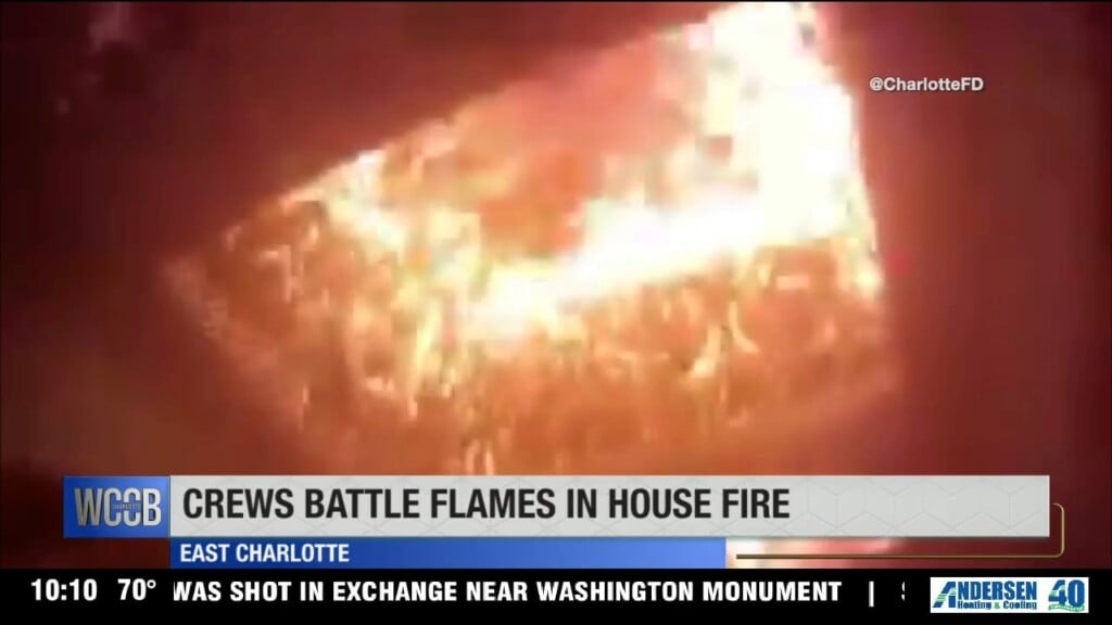 Crews Battle Flames In House Fire