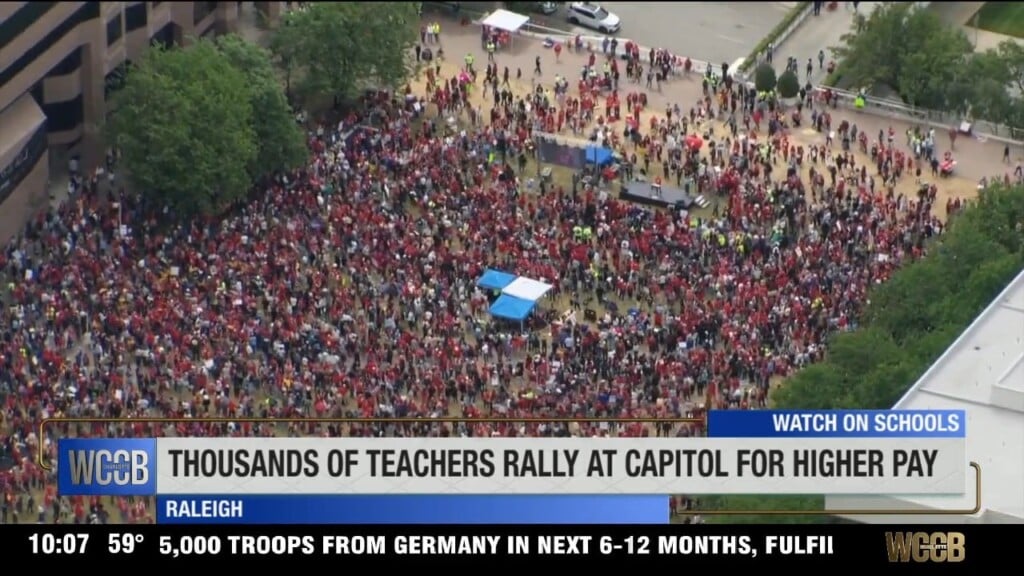 Thousands Of Teachers Rally At Capitol For Higher Pay